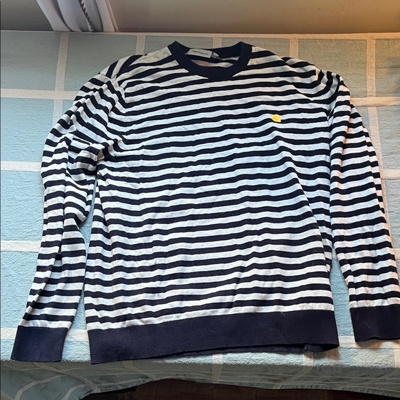 WIP Striped Navy and White Sweater - Picture 1 of 3
